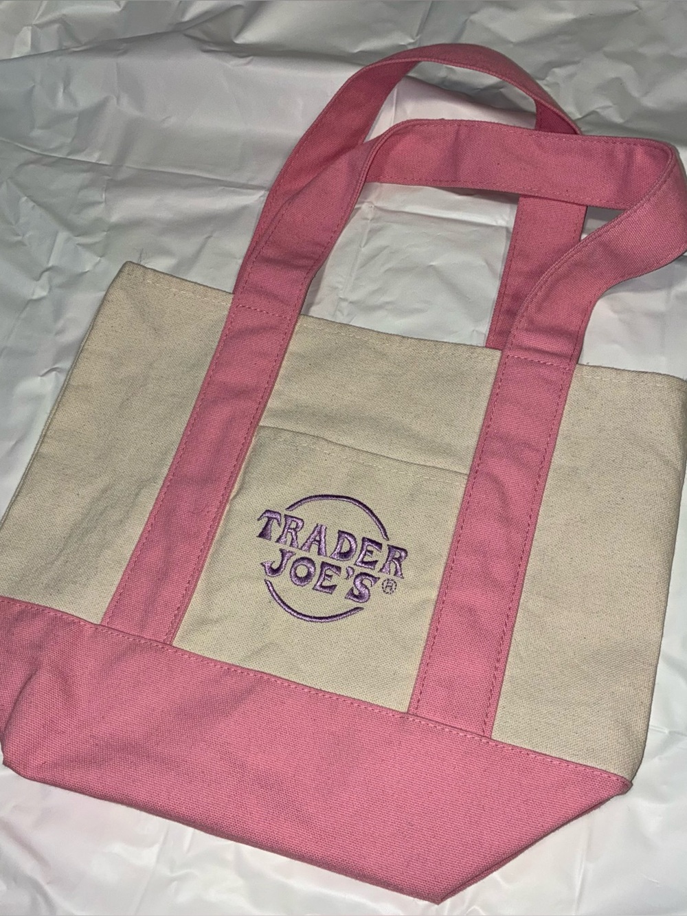 Trader Joe’s Pink Pastel Reusable Tote
